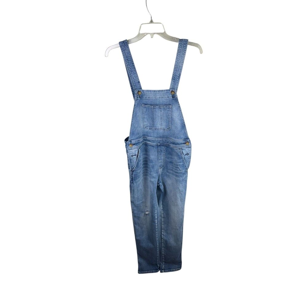 Pilcro Anthropologie Weekend Overalls Distressed Size 26 Medium Wash